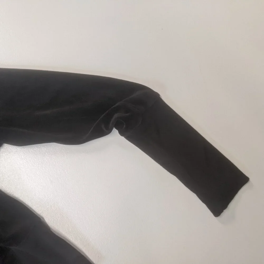 Twisted Heart Black Velour Zippered Jacket Size *Small - Picture 15 of 15